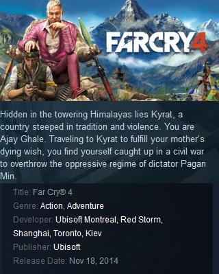 Far Cry 4 Gold Steam Action